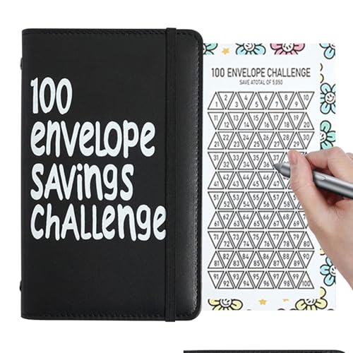 per risparmiare denaro con 100 buste - Libro per risparmiare denaro | Organizzatore di cartelle di contanti per il monitoraggio del reddito, la gestione del budget, la famiglia di fondi di urgen