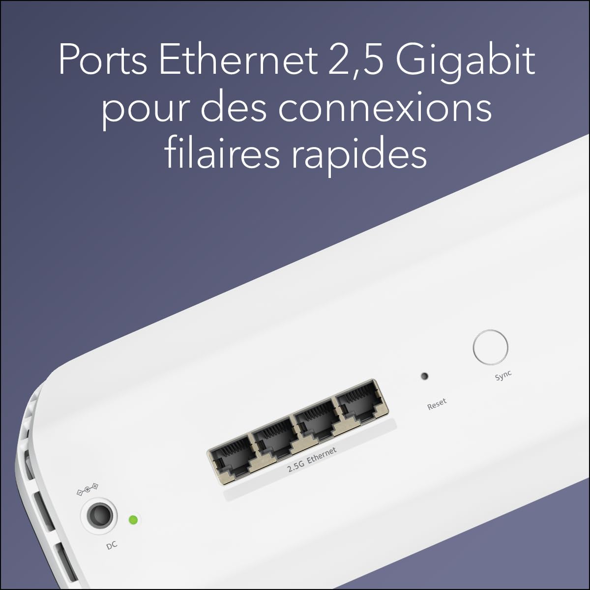 NETGEAR Orbi série 870 | Satellite Mesh WiFi 7 | RBE870 | Fonctionne avec Orbi RBE872 et RBE873 | Jusqu'à 21 Gbits/s | Étend la Couverture jusqu'à 200 m² | Et 150 appareils | Tri-Band BE21000 | Blanc