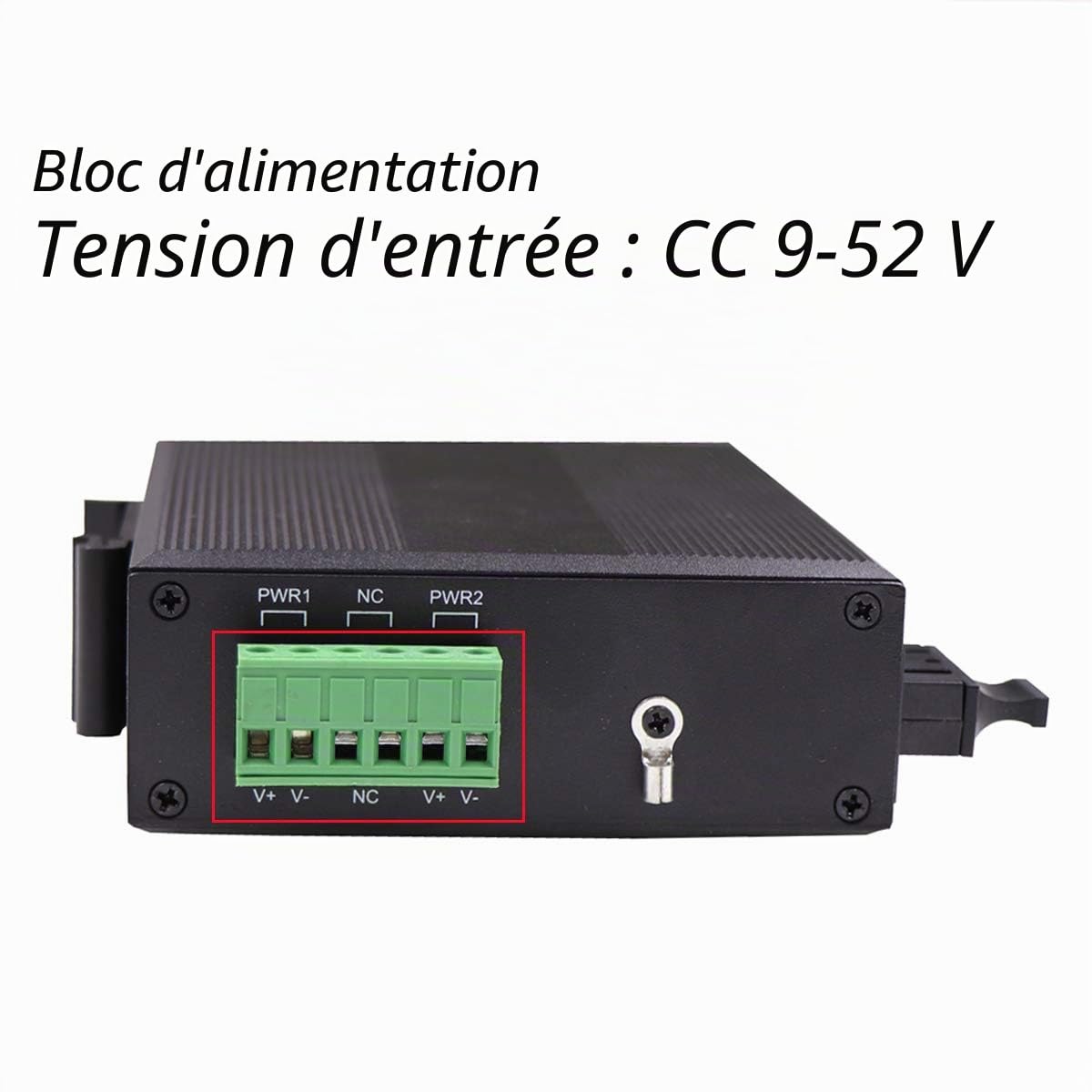 Commutateur Fibre Optique Industriel Gigabit 4 Ports RJ45 et 2 Ports Fibre SFP pour Extérieur (sans Émetteur-récepteur SFP) Températures Extrêmes -40°～75°C
