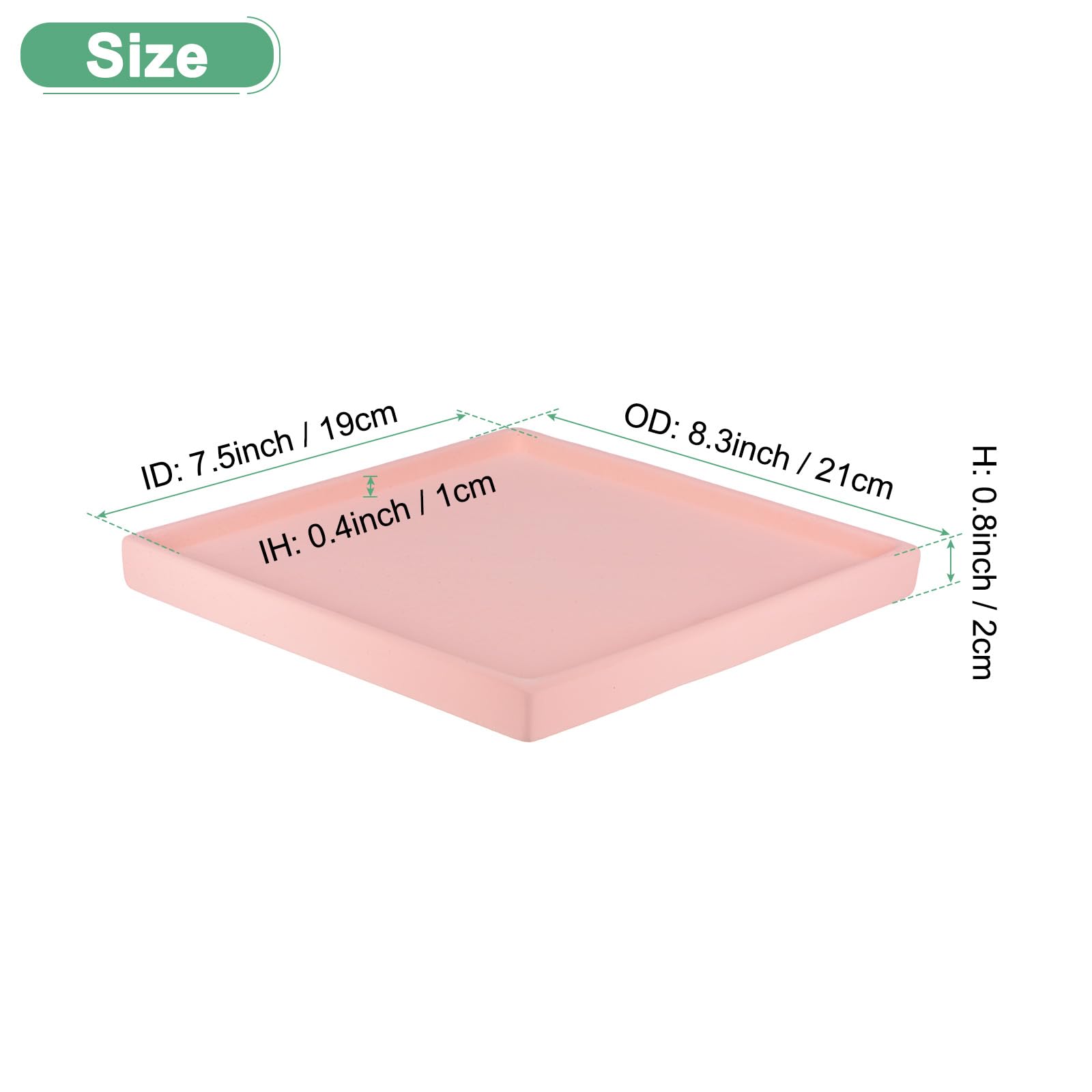 M METERXITY Ceramic Plant Saucer, 8 Inch Plant Water Catcher Tray - Image 2