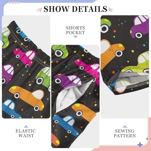 ZZXXB Colorful Cars Boys Long Pants Soft Trousers Elastic Waist Kids Lounge Bottoms with Pockets S-XL4