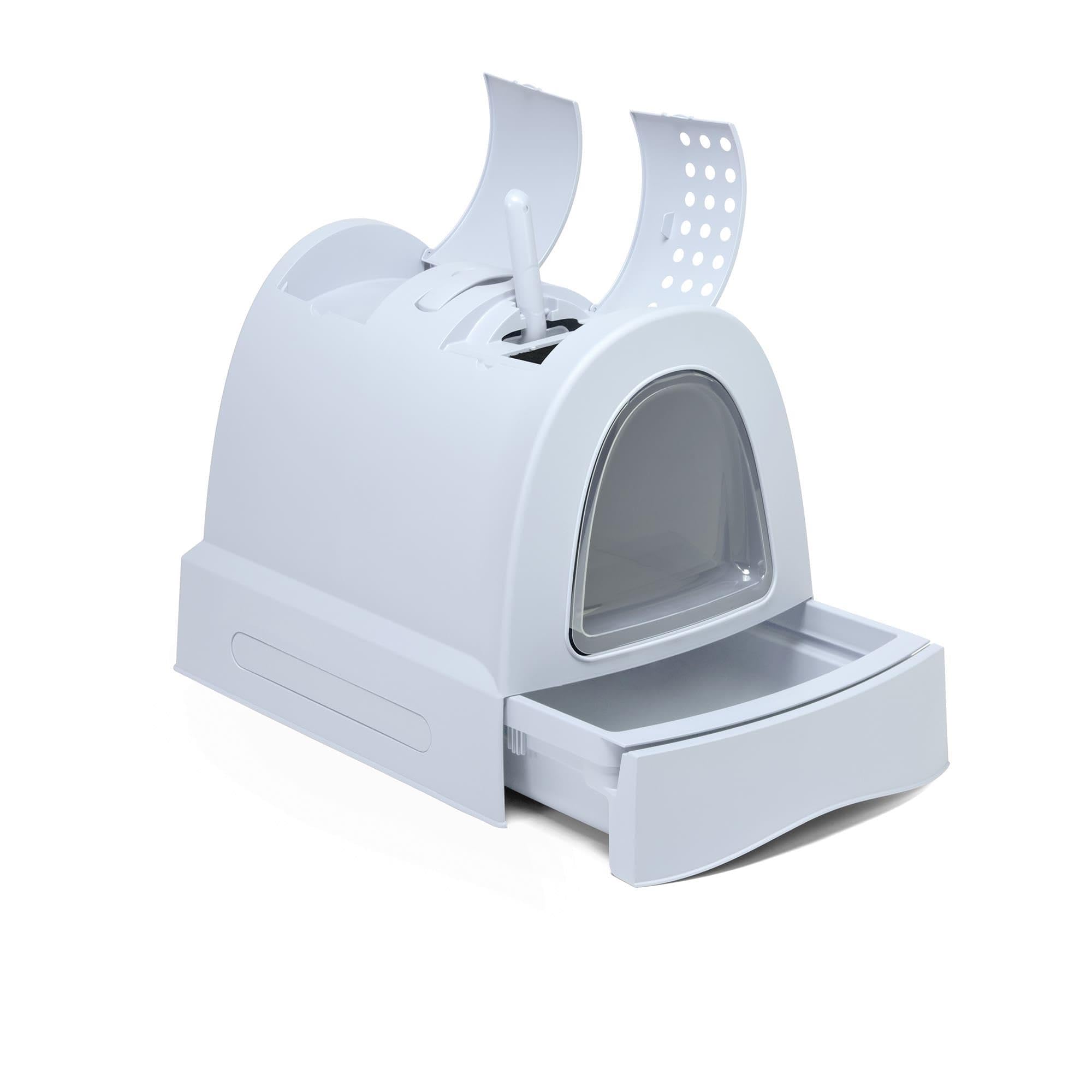 iMac - Vassoio igienico per lettiera per Gatti, 40 x 42,5 x 56 cm, Colore Blu