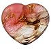 SUNYIK Volcano Cherry Quartz Carved Puff Heart Pocket Stone,Healing Palm Crystal Pack of 1(1.6