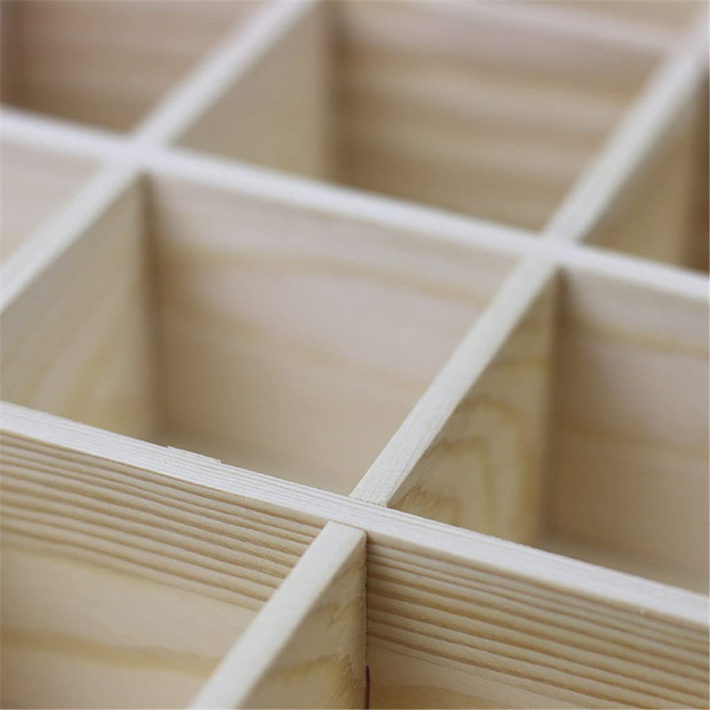 Caja de Almacenamiento de 20 Compartimentos, Caja de Almacenamiento de Ropa Interior, Organizador de Calcetines, Bragas, cajón apilable, contenedor de artículos Diversos, Original de Madera