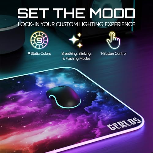 Gerlos RGB Large Gaming Mouse Pad