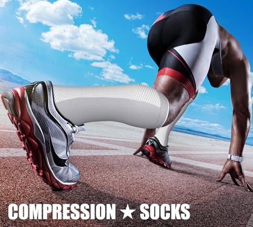 Image of Compression Socks (7 Pairs), 15-20 mmhg is BEST Graduated Athletic & Medical for Men & Women, Running, Flight, Travel, Nurses, Pregnant - Boost Performance, Blood Circulation