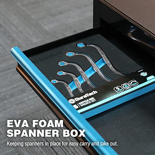 Jeu de clés polygonales doubles en S DURATECH 5 pièces 10-19mm avec module mousse EVA pour servante - 7