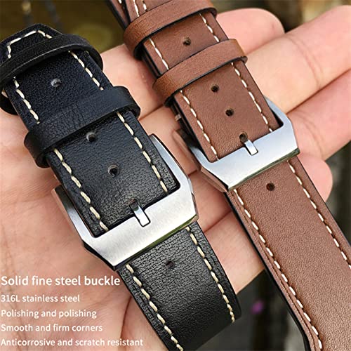 Bracelet de montre en cuir véritable 21mm IWC Portugaise Spitfire