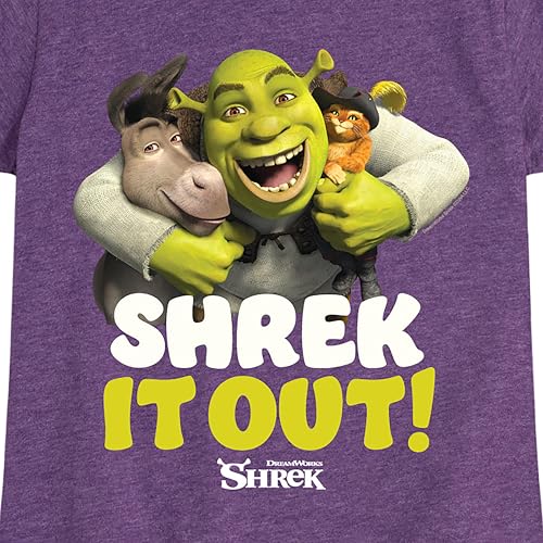 HYBRID APPAREL Shrek - Shrek It Out - Toddler & Youth Girls Short Sleeve Graphic T-Shirt3