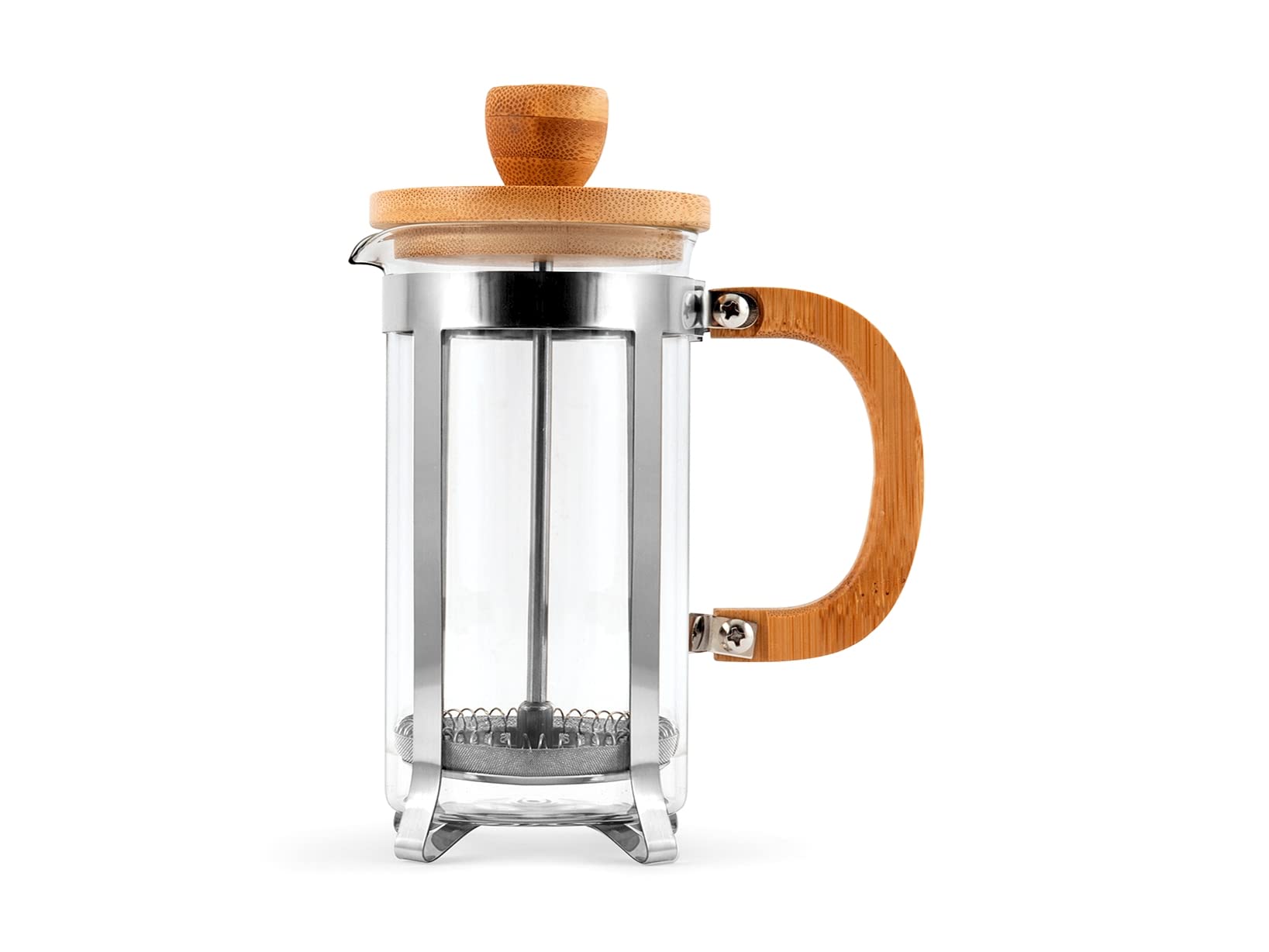 H&H 730368 Infusiera in Borosilicato, Inox e Bamboo cc350