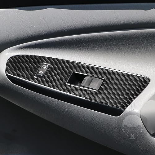 Cubierta de panel de interruptor NVCNX para Toyota Tacoma 2012-2015 en fibra de carbono 5