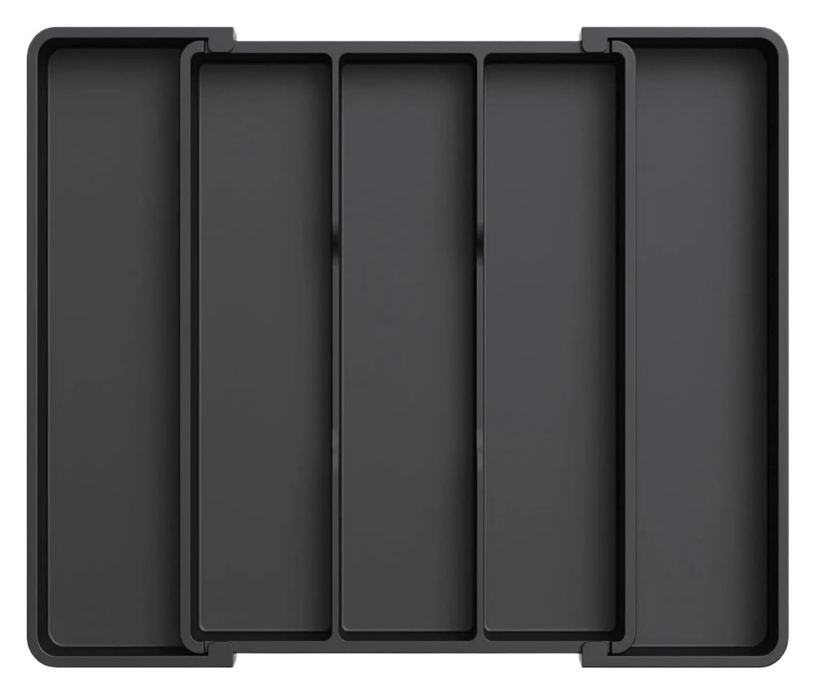 CIGPKLO Drawer Dividers Expandable Kitchen Utensil Organizer Adjustable Drawer Tray for Storage Black Plastic Divider