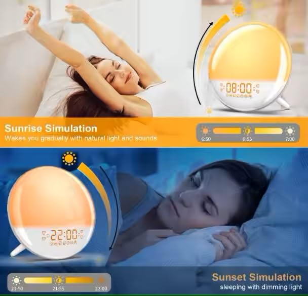 Despertador amanecer con 20 niveles de brillo para dormilones 4