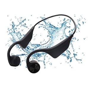 Yolispa Drahtloser Knochenschall Kopfhörer, IPX7 Wasserdichter Bluetooth 5. 0 Open-Ear Sportkopfhörer mit Mikrofon TF…