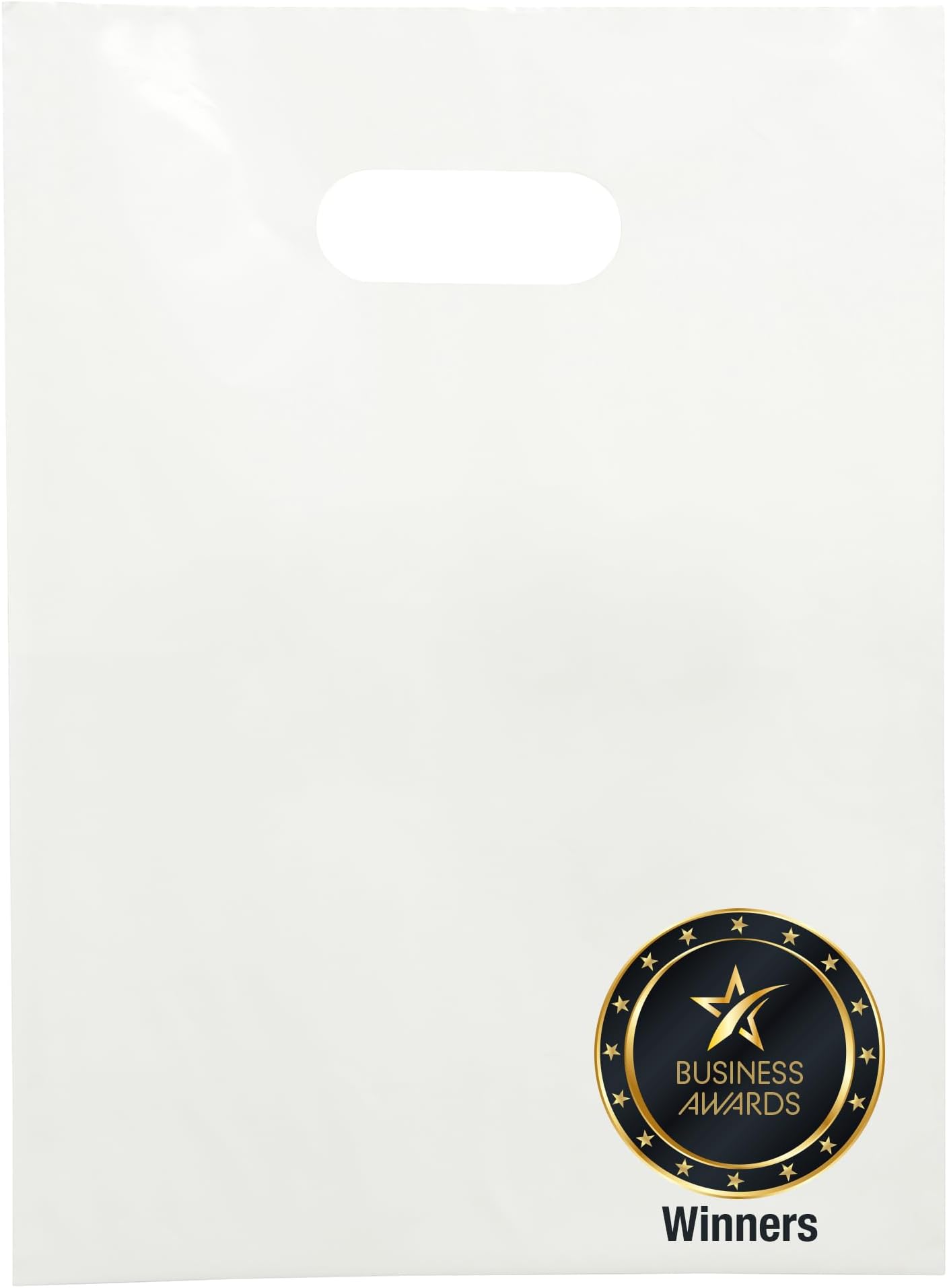 Choice Marts 100 White Plastic Bags With Handles 9x12 Merchandise Bags