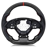VOONKE Real Carbon Fiber Steering Wheel For Chevrolet Corvette C7 2014-2019 D-shaped Nappa Perforated Leather Flat-bottom Steering Wheel
