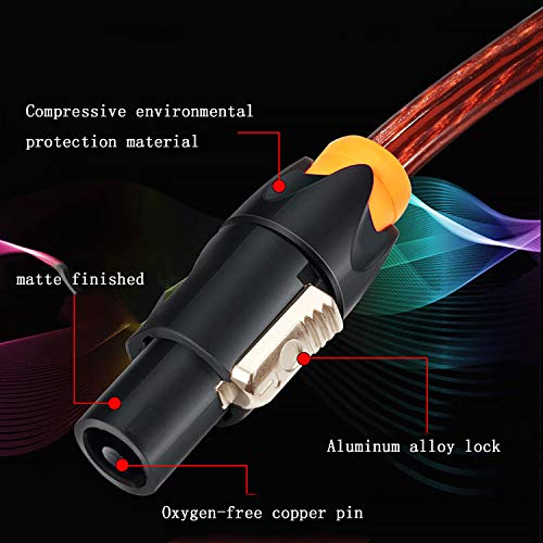 Cable Speakon a plátano macho con bloqueo giratorio anticaídas para audio DJ PA 5