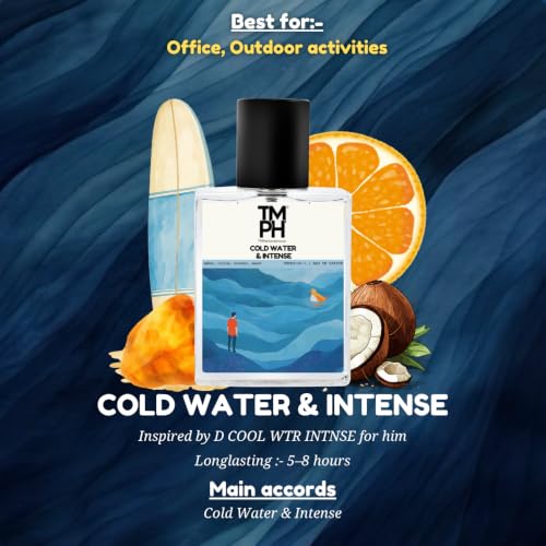 Image of TMPerfumehouse Aqua Water Intense EDP for Men | Citrusy, Aquatic & Long Lasting Perfume Spray | Amber, Citrus & Sweet Fragrance | Luxury Gift for Him | TMPH | 50ml