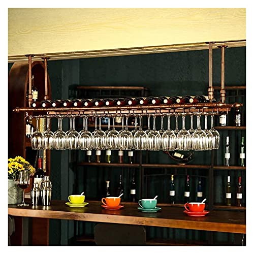 Support de verre à vin suspendu au plafond pour un bar de salon convivial - 2