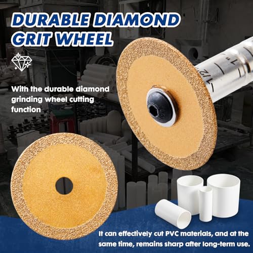 Image of New Inside Pipe Cutter for PVC Pipe with Adjustable Depth Gauge Handle, Diamond Grit Cutting Wheel and 2 Guide, Internal Diameter Pvc Pipe Cutter Tool for 1-1 /4 IN