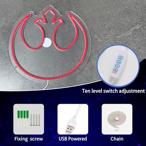 Image of releben Movie Logo Neon Signs for Wall Decor Neon Lights for Bedroom