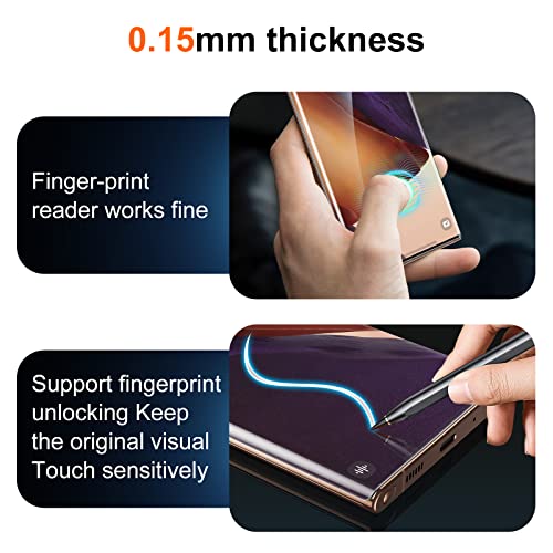 UniqueMe [2+2 Pack] Compatible with Samsung Galaxy Note 20 Ultra 6.9 inch Soft TPU Screen Protector 【Not Glass】 and Camera Lens Protector,HD Clarity [Case Friendly][Bubble Free] [Anti-slip tool]