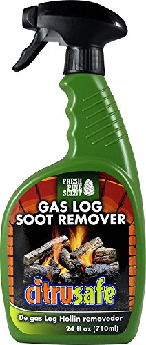 CitruSafe Gas Log Soot Remover - Remove Built-Up Soot and Ashes on Vented