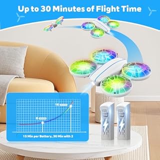 RC Drone for Kids and Beginner, Small RC Quadcopter with Lights and 3D Flip, Altitude Hold, Headless Mode, Propeller Full Protect, Easy to Fly Toys Drone for Kids Boys and Girls Gift (White)