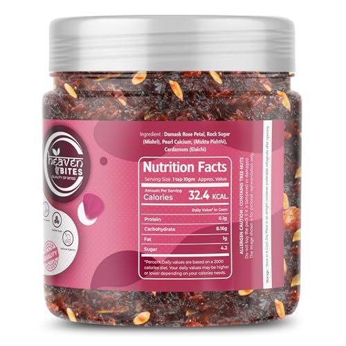 Heaven Bites Gulkand 1 KG | Rose Petal Jam | No Artificial Flavours | Digestive & Healthy Rose Gulkand | Good for gut health, No chemicals or preservatives
