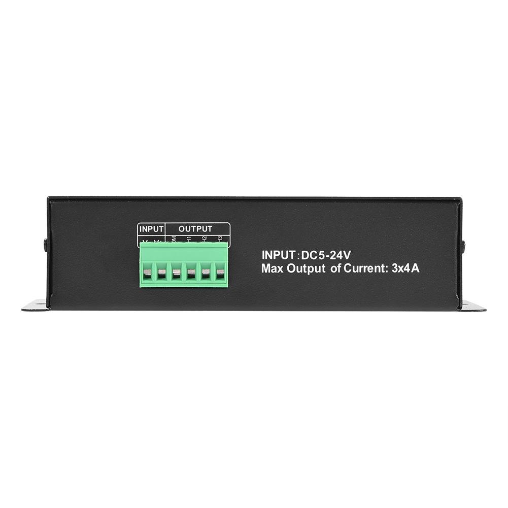 Dioche DMX Controlador de 3 canales LED 5 V ~ 24 V DC Digital Display Decoder Dimming Driver DMX 512 4A 3 Canales Decodificador Módulo Controlador para LED RGB Lámpara Escenario Luces