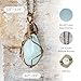 Designs By Nature Gems Natural Aquamarine Necklace for Women - March Birthstone Necklace for Women - Designer Pendant Necklace - 40-60 Carat Aquamarine, Antique Bronze Chain