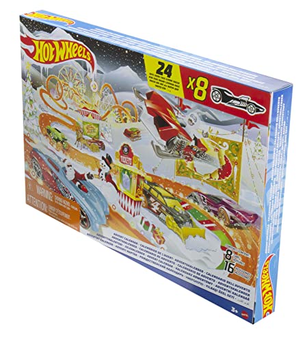 Calendario de Adviento Hot Wheels con 8 carros 1:64 miniatura 6