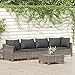 Produktbild NITCA 5-tlg-3Rattan Garten Lounge Set Gartenmöbel Klein Balkonlounge Balkonmöbel Outdoor Sofa Balkon Gartenlounge Loungemöbel Terrasse Terrassenmöbel Gartensofa Grau