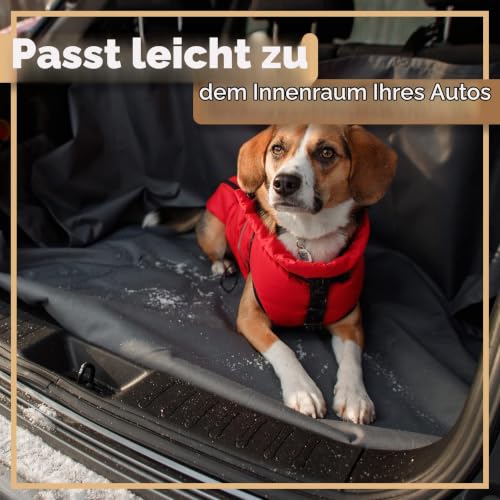 Retoo Hundedecke Auto Rückbank, 130 x 135 cm, mit Gurtöffnungen, waschbar