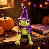 JIEMUXIU Cute Wizard Frogs Plush Doll Stuffed Magical Frog with Wand