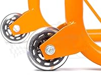 Vista 9 de GRAND PITSTOP Soporte para motocicleta, soporte de elevación de paddock para rueda trasera con horquilla y bobina de basculante, capacidad