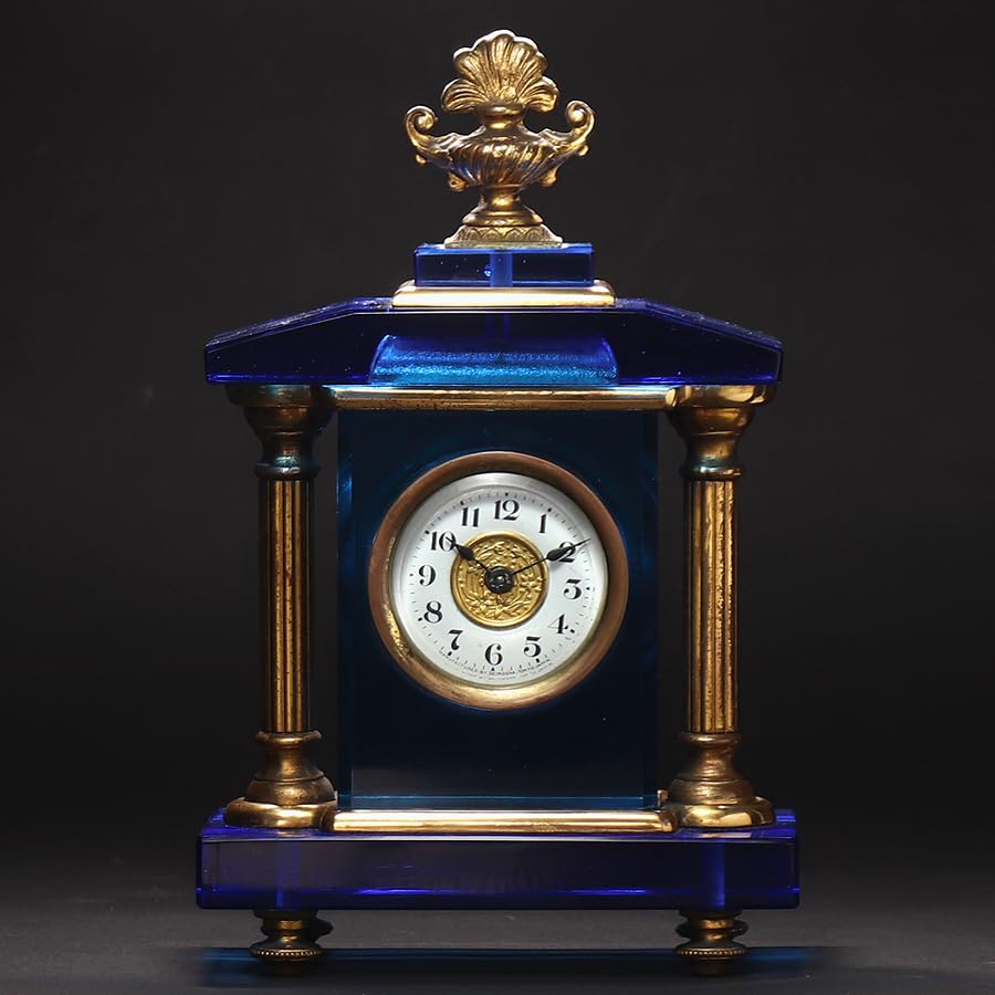 開】明治から大正の和ガラス 大正～昭和初期 精工舎 ブルーガラス手巻