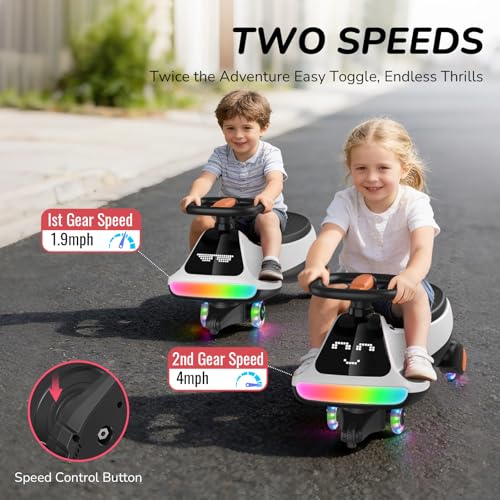 Image of Umatoll 12V Electric Wiggle Car for Kids, Birthday Gifts Toy for Age 3+