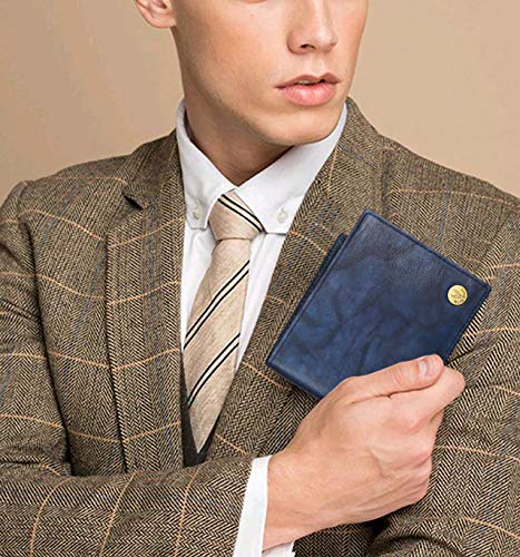 Image of WILDHORN RFID Protected Leather Wallet for Men,Black