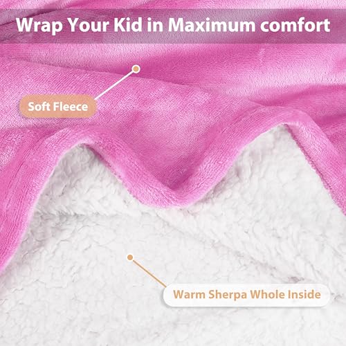 image for Catalonia Blanket Hoodie for Kids, Oversized Wearable Sherpa Sweatshir