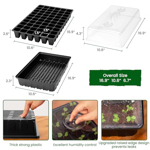 SOLIGT 60 Cell Seed Starter Kit with Grow Light and