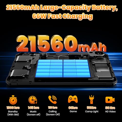 Image of FOSSIBOT DT3 10.4 inch Rugged Tablet,21560mAh,32GB+256GB /2TB, Android15,66W Rapid Charging,2K IPS Display,Wi-Fi6,IP68,IP69K Waterproof Tablet,5G OutdoorTablet,64+32MP Camera,Face Unlock,OTG (Gray)