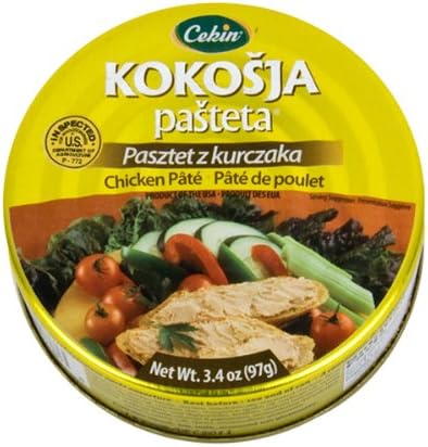 Cekin Kokosja Pasteta 5x97g/5x3.4oz Delicious Chicken Pate Made in USA 5-PACK