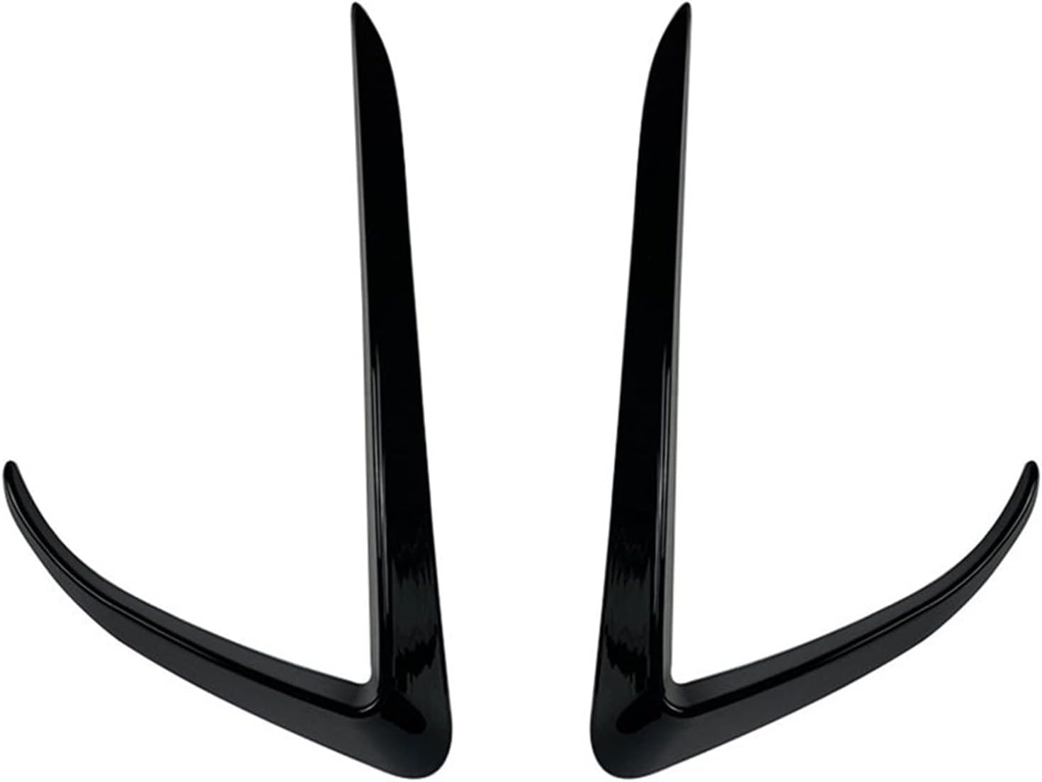 Car Front Bumper Splitter Canard Diffuser Fin for Tesla Model 3 Y 2017-2022,Water Resistant Front Bumper Spoiler Air Vent Trim Cover Trim,B-Model 3 Glossy Black