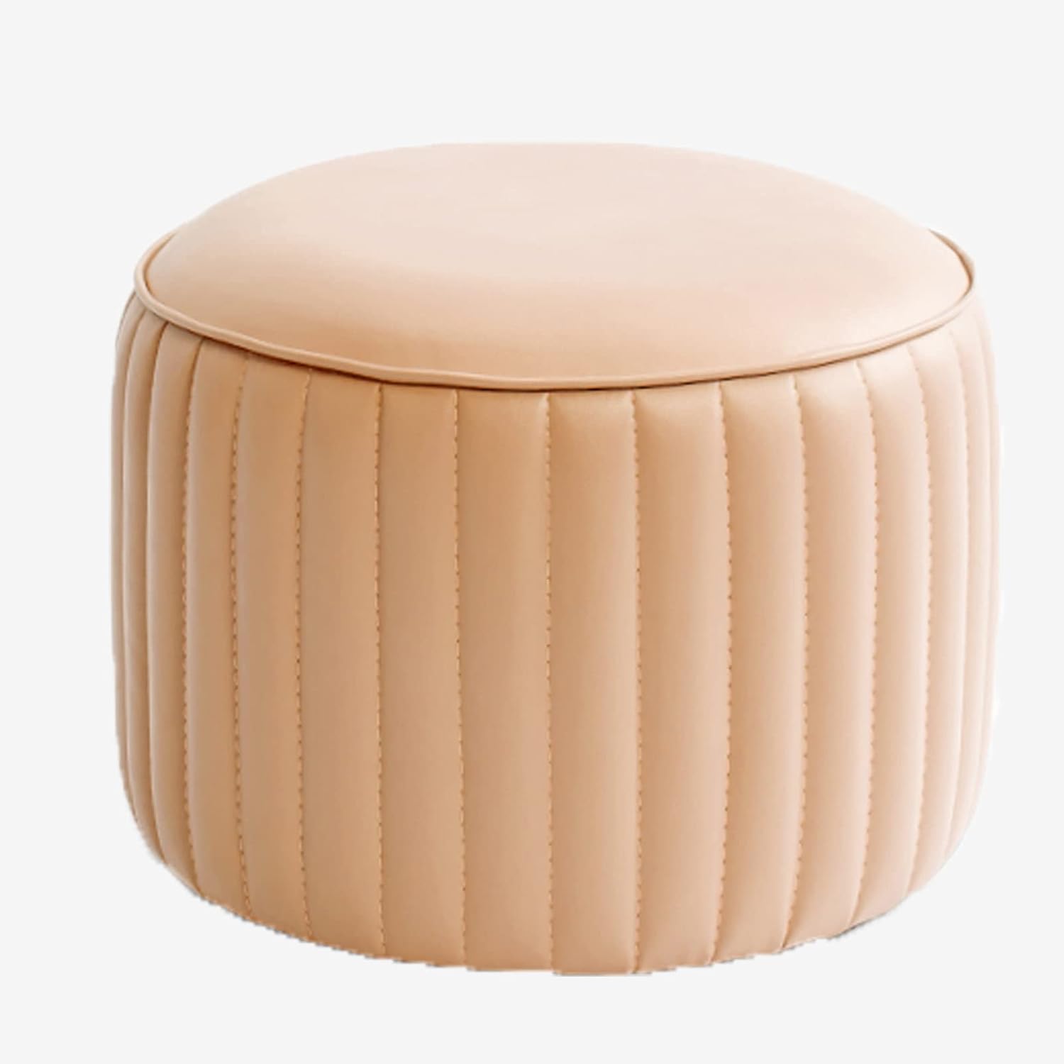 Generisch Round Ottoman Footstool, Ottoman Footstool PU Leather for