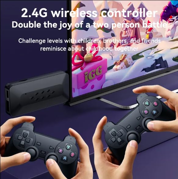 Image of M33 Tv Gaming System, 45+ Emulators,Bulit-in Games Plays PSP, PS,GTA, God of War, 4K HDMI Output Game Stick