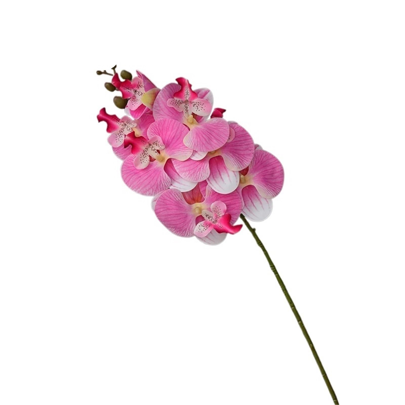 FonHNDG Artificial Flower Branches 1PC Simulation Flower Texture Orchid Fake Ornament Table Decoration(Pink)