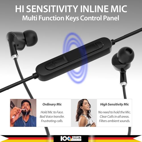 Image of Blaupunkt EM01 Type-C Edition Wired Earphones (2026) with Mic, 14.3mm Hi-Fi Drivers, Noise Isolation, 45 Ergonomic Fit, Durable 5-Core Copper Cable, in-Ear Headset