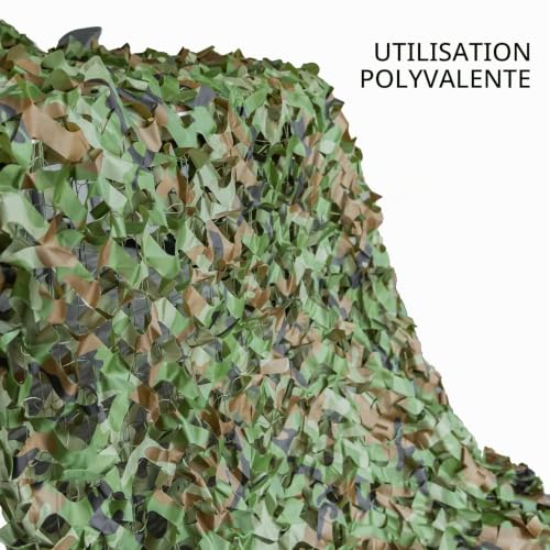 HYOUT Filet de camouflage pour l'intérieur ou l'extérieur - Protection contre les regards indiscrets - Pour le salon, la chambre des enfants, les loisirs, la décoration, le camping, la chasse, le bar – vue 7
