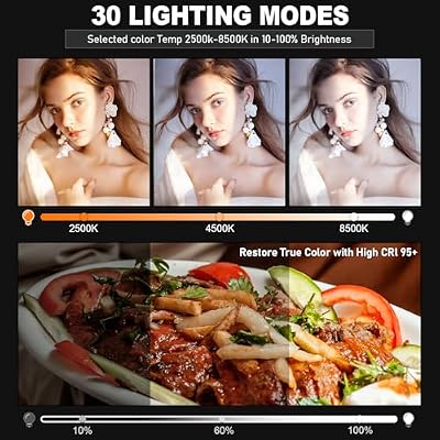 30W Upgraded Photography Lighting Kit, Anautin 2-Pack LED Video Lighting for Video Recording, 3700Lux Studio Lights with Tripod Stand for Photography, Streaming, Gaming, Podcast, Filming, Vlogging